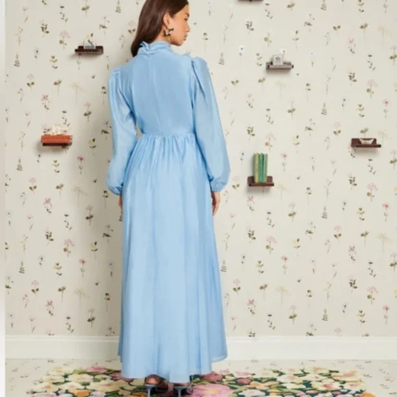 Sister Jane Knickknack Blue Bow Midaxi Dress - Picture 3 of 10